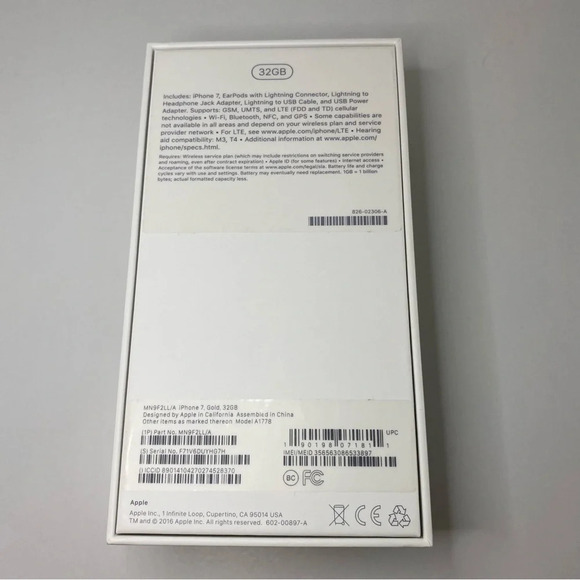 Apple iPhone 7 Gold 32GB Empty Box Only - Picture 3 of 4